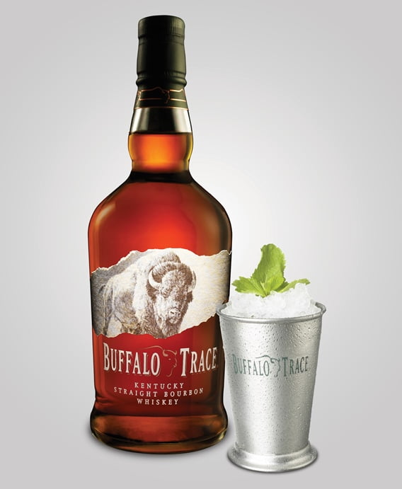 Buffalo Trace Bourbon with branded Mint Julep tin
