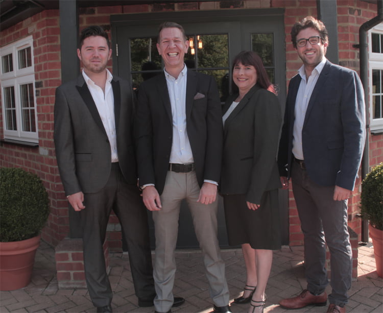 Epic Pubs chef/director Mark Austin; managing director Andrew Coath; central services director Wendy Twiddy and group operations director Jonathan Taylor