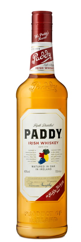 Paddy Irish Whiskey distributed by Hi-Spirits