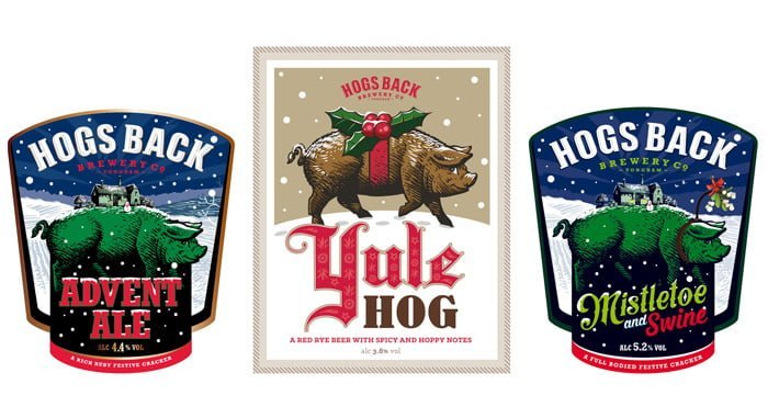 Yule Hog has joined the seasonal line up of Christmas cask ales from Hogs Back Brewery
