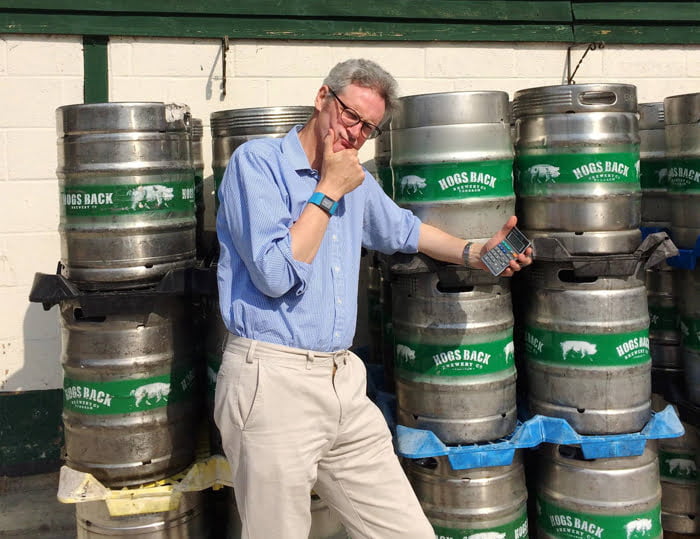 Rupert Thompson Hogs Back Brewery World Cup pint