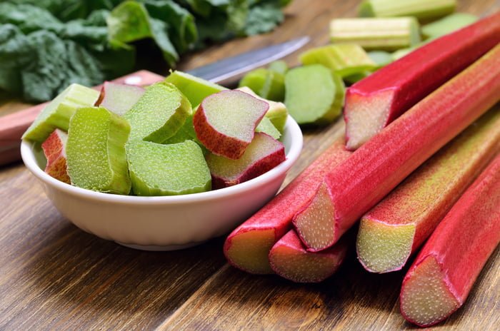 Fresh rhubarb for Spring menus. Lynx Purchasing is encouraging customers to buy British wherever possible