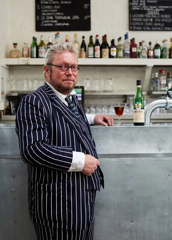 Fergus Henderson enjoys a Fernet-Branca. Photo by Sam A. Harris