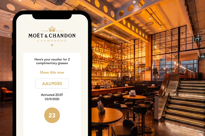 Moët & Chandon is welcoming consumers back to their favourite bars and restaurants over the summer with an innovative offer, created by sector technology experts Airship
