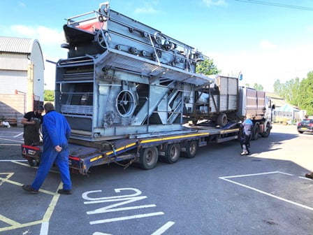 The new Wolf hop picker arriving at the brewery