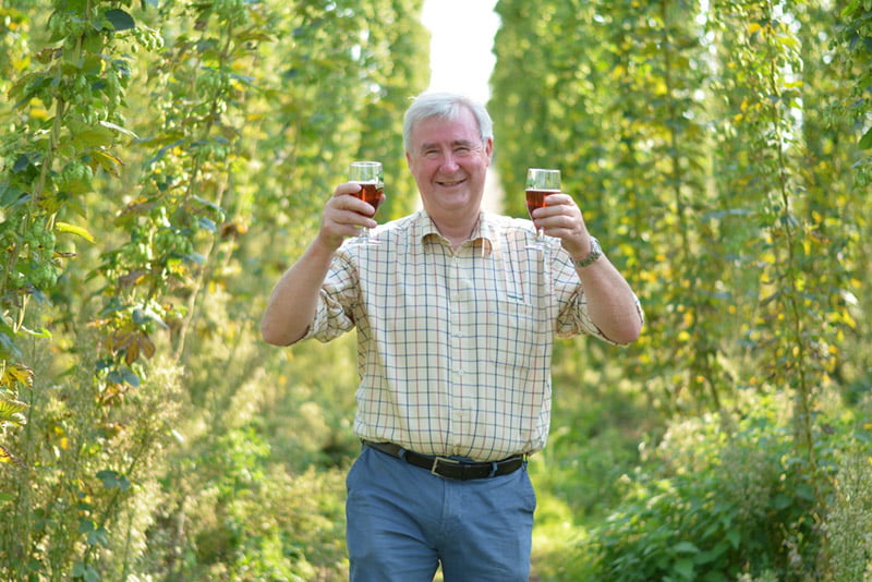 The Hogs Back Brewery hop garden in Tongham, Surrey, is to feature in Halloween on the Farm. after presenter Peter Wright spent a day at the brewery during the harvest.