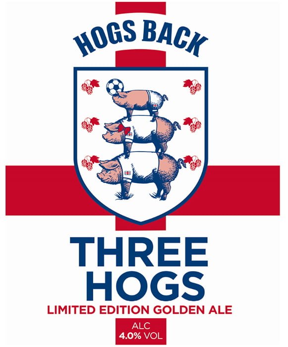 Surrey-based Hogs Back Brewery is following the Football Association’s lead and launching a new, ‘inclusive’ badge for its popular Three Hogs beer, which is being brewed again for this summer’s Euros.