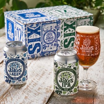 Jake’s Drinks new 12-pack of Lager and IPA has secured a nationwide listing with Majestic