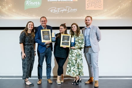 Vicky Manning, finance manager at Brakspear; Simon Stanbrook, general manager at The Frogmill; Jaci Fletcher, Honeycomb Houses marketing manager; Sophie Johnson, senior operations manager at Honeycomb Houses and Jordon Holtom, chef at Honeycomb Houses