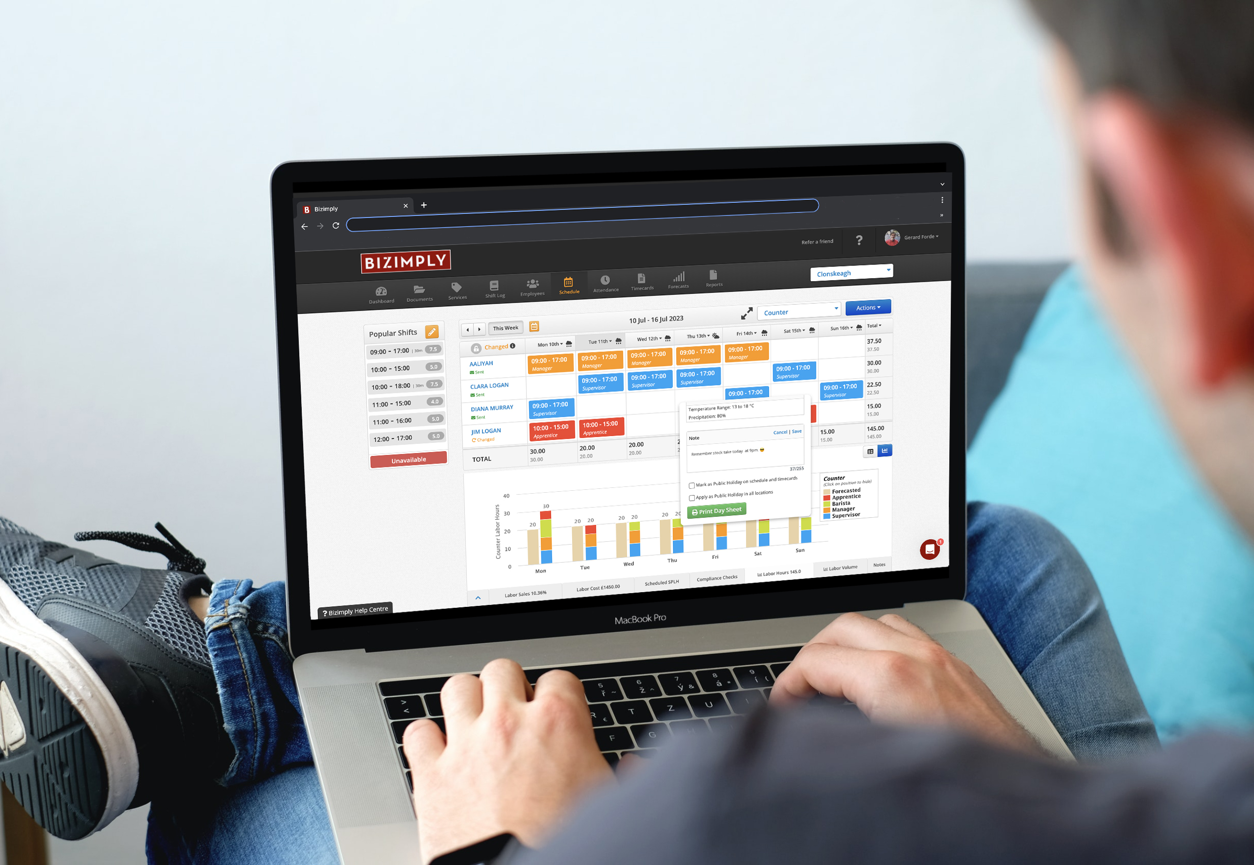 Workforce scheduling with Bizimply