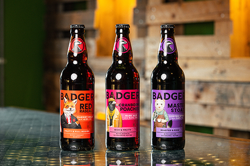 Some of Badger Brewery's premium bottled ales